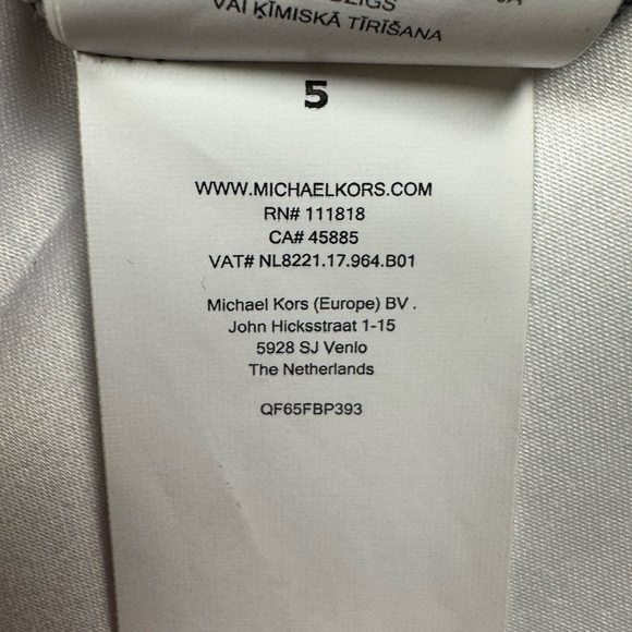 Michael Kors Dark & Light Grey Striped Quarter Sleeve Shirt SM - Silver Zippers - Picture 16 of 16